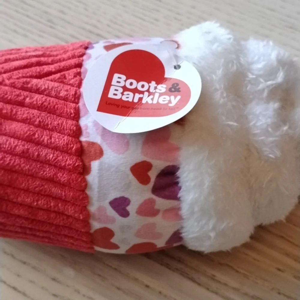 Boots & Barkley Red and White Heart Dog Toy